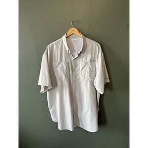 Columbia Mens Short Sleeve Double Pocket Button Up Shirt Size XL